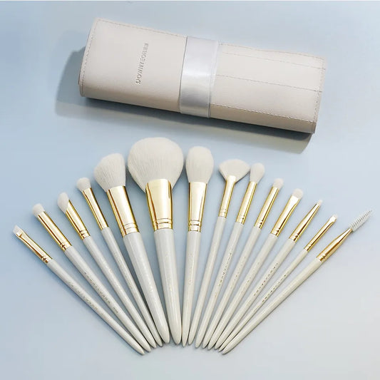 Bique Design Makeup Brush 14-In-1 Set And Brush Wallet