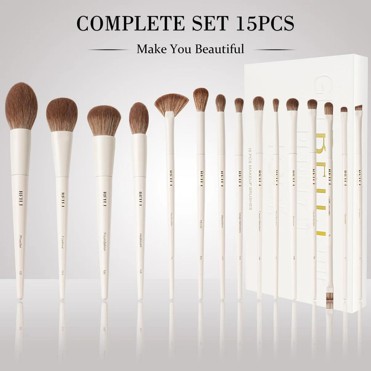 Desert Chic 15-Piece Brush Set & Purse